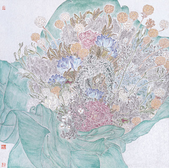 徐冬青《友谊》68X68CM 2013年