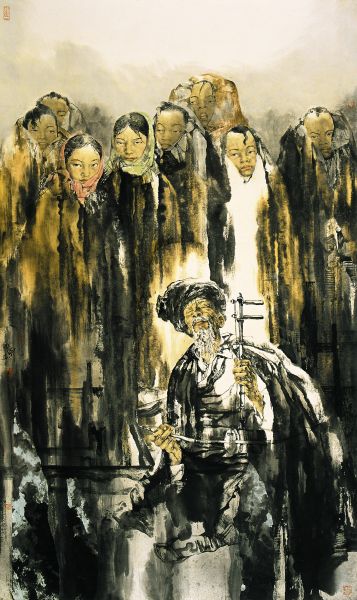 杨晓刚 千年古风 200×125 cm