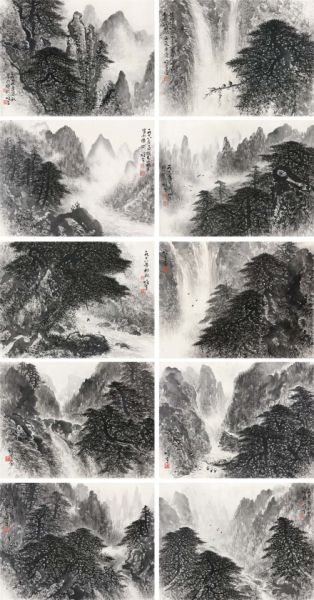 黎雄才《山水册页十开》110万落槌