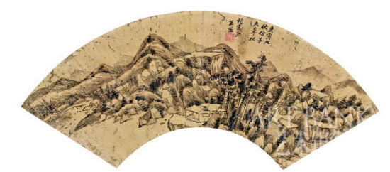 明末清初 王鉴 1650 年作《秋山闲居》 纸本立轴 （匡时拍卖）