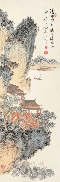 溥 儒(1896-1963) 秋满寒江