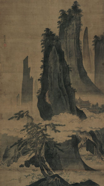 戴进《北宗山水》 立轴 设色绢本 141×79cm