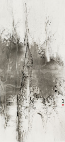 毕可燕 洞天别府之二十一 纸本水墨  70x35cm 2012