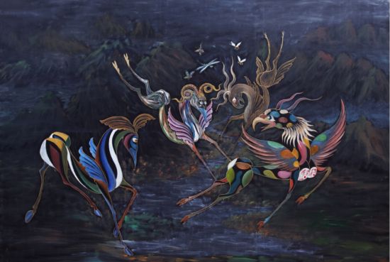 《摩音》No：4  布面油彩 200x138cm 2014年