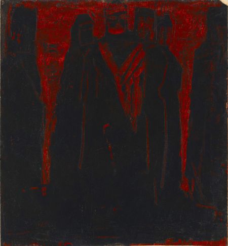 国际歌稿一 21×19.3cm 纸板油画 1962 年