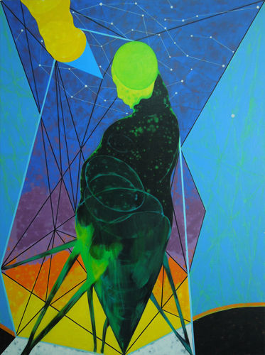 王将《启明星Morning Star 》 160X120cm 布面丙烯 2013