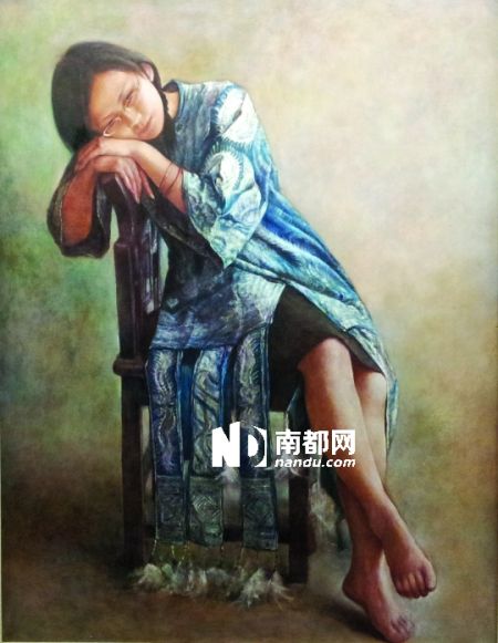 董新民《青花》 规格：110X 80cm　标价：5万元