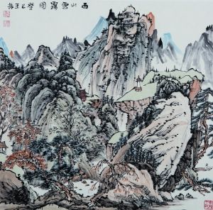 《西山云霭图》 王振 66cmx66cm 2013年